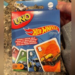 Mattel UNO Hot Wheels Card Game - Red, Blue, Green, Orange-new in box